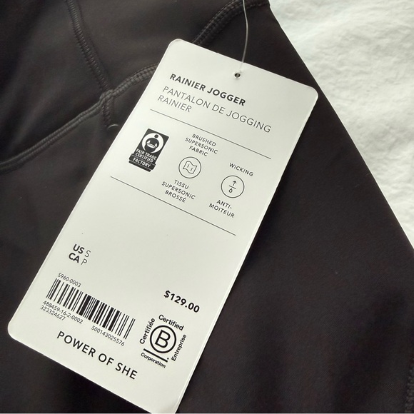 Athleta Rainier Mid-Rise Joggers in Black - Picture 9 of 9